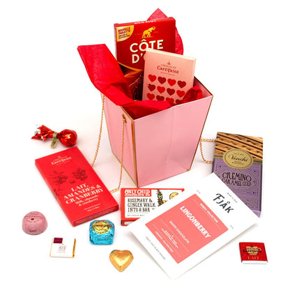 Chocosphere Valentines Assorted Chocolate Bar & Confections Gift Bag
