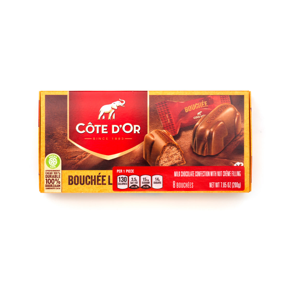 Cote d'Or Bouchee Milk Chocolate Hazelnut Confections Box - 8-pc - 200g (Past Date)