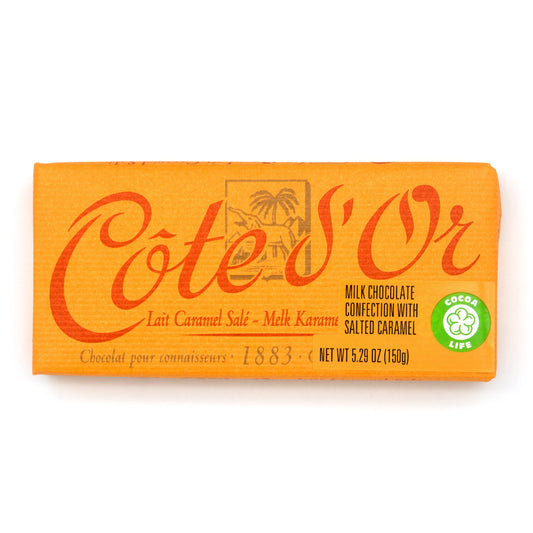 Cote d'Or Lait Caramel Sale Connoisseur Milk Chocolate Salted Caramel Bar - 150g