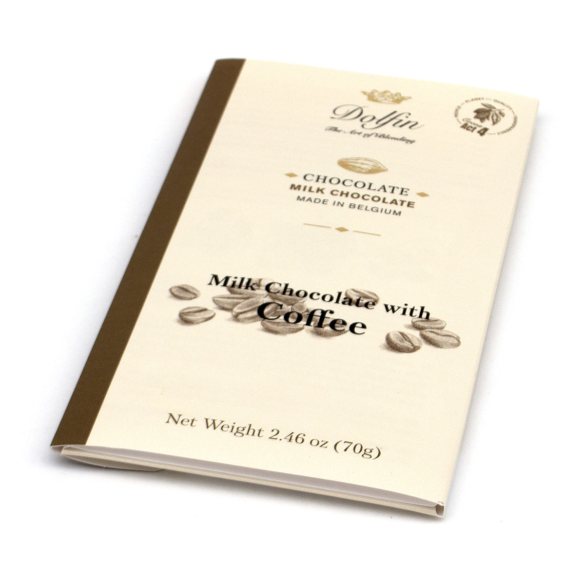 Dolfin 37% Milk Chocolate with Coffee Bar - 70g