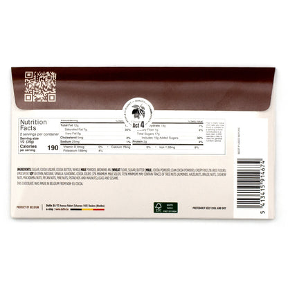 Dolfin 37% Milk Chocolate with Crispy Brownie Bar - 70g