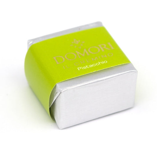Domori Gianduja Pistachio Cremini Cubes