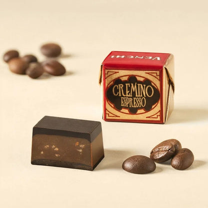 Venchi Cremino Espresso 75% Dark Chocolate with Coffee & Nibs Cubes