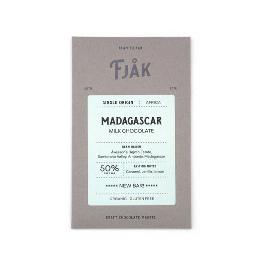 Fjak Madagascar 50% Milk Chocolate Bar - 60g