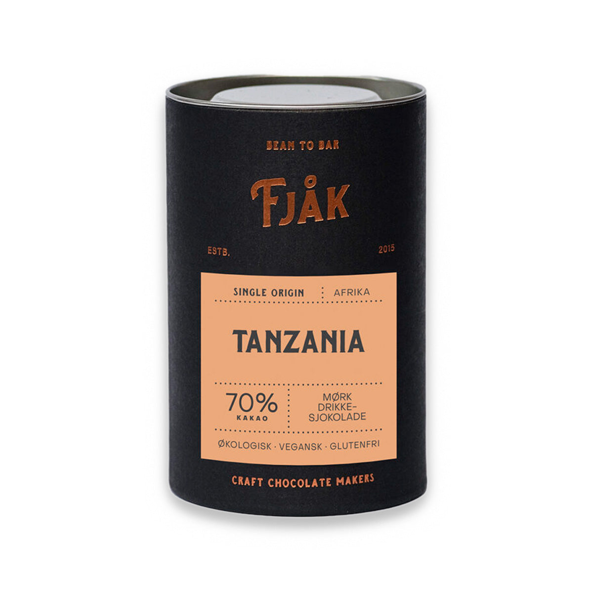 Fjak Tanzania Single Origin 70% Drinking Chocolate Canister - 220g