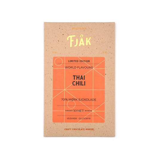 Fjak Thai Chili 70% Cacao Dark Chocolate Bar - 60g