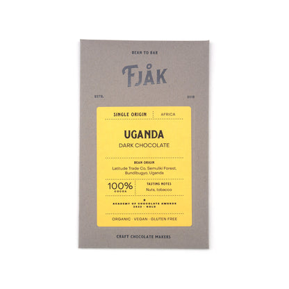 Fjak Uganda 100% Single Origin Dark Chocolate Bar - 60g
