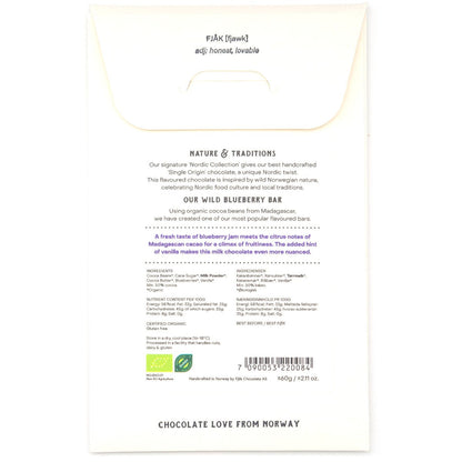 Fjak Wild Blueberry 50% Milk Chocolate Bar - 60g