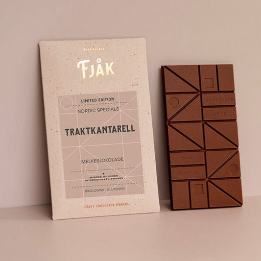 Fjak Wild Mushroom 45% Milk Chocolate Bar - 60g