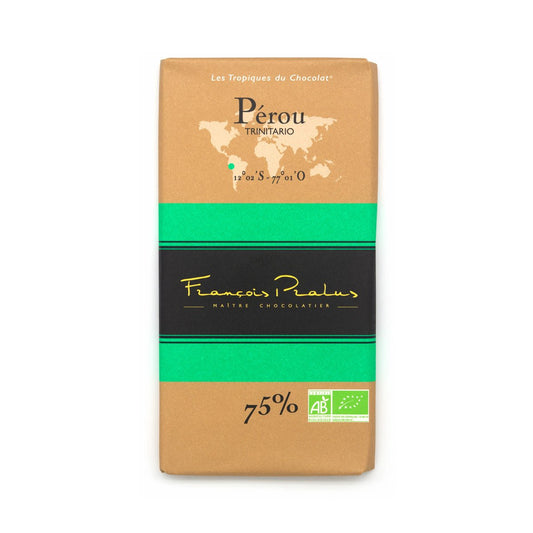 Pralus Perou BIO 75% Single Origin Dark Chocolate Bar - 100g