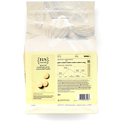 Guittard Creme Francaise 31% White Chocolate Couverture Wafers
