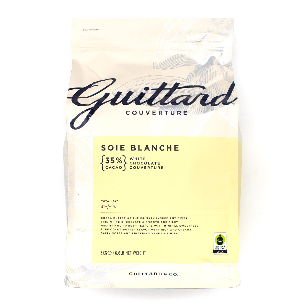 Guittard Soie Blanche 35% White Chocolate Couverture Wafers