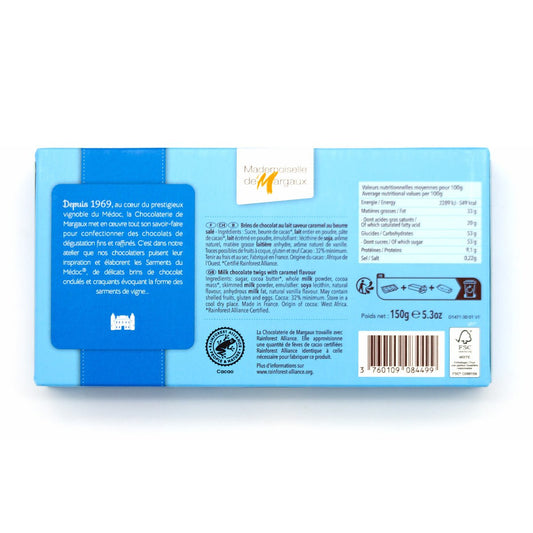 Mademoiselle de Margaux 32% Milk Chocolate Caramel Sticks - 150g