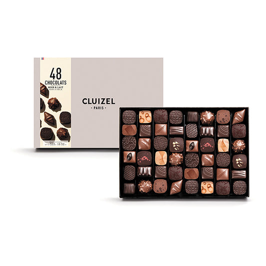 Michel Cluizel Assorted Dark & Milk Chocolate Truffles Box - 48 pc - 525g (Past Date)