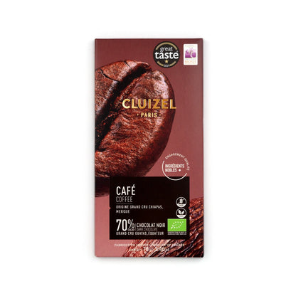 Michel Cluizel Café BIO 70% Single Origin Dark Chocolate & Coffee Bar - 70g