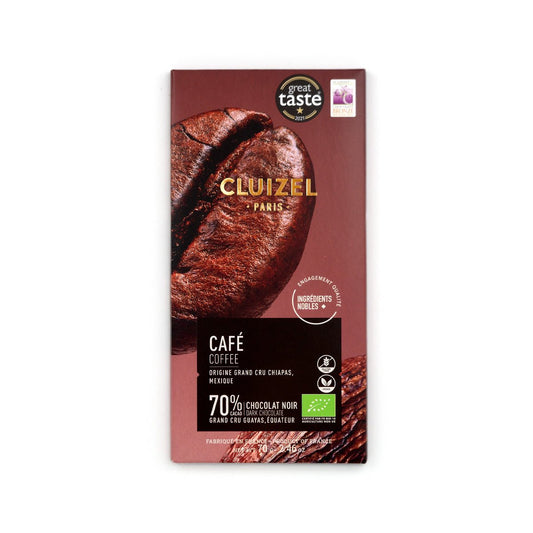 Michel Cluizel Café BIO 70% Single Origin Dark Chocolate & Coffee Bar - 70g