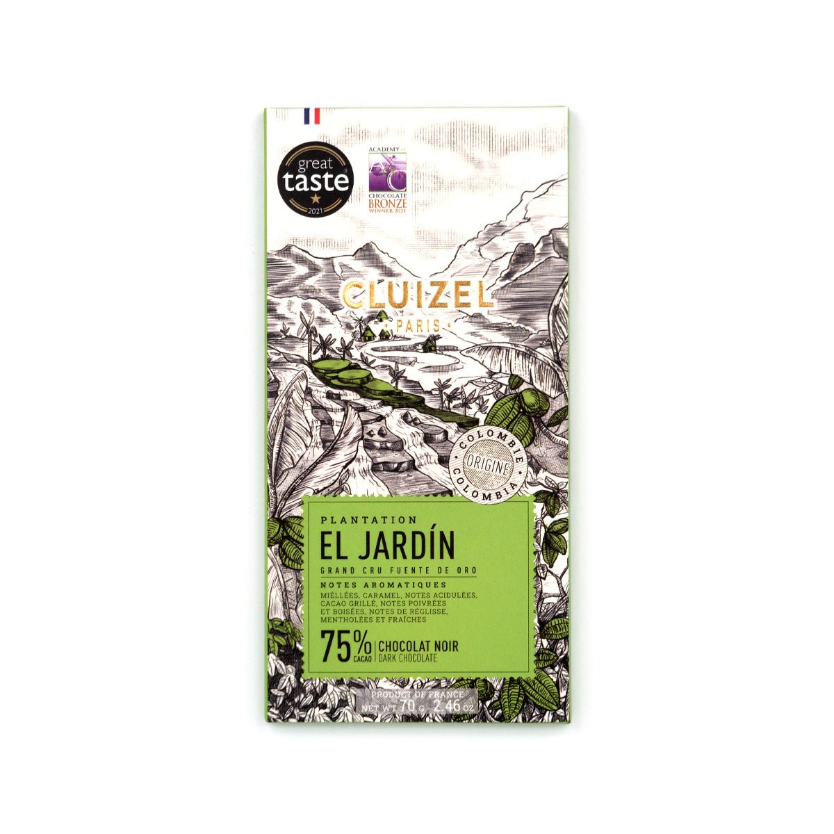 Michel Cluizel El Jardín 75% Single Plantation Dark Chocolate Bar