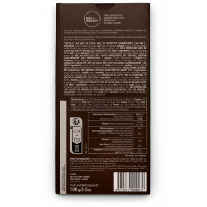 Michel Cluizel Noisettes Caramelisees 48% Single Origin Milk Chocolate with Hazelnuts Bar - 100g