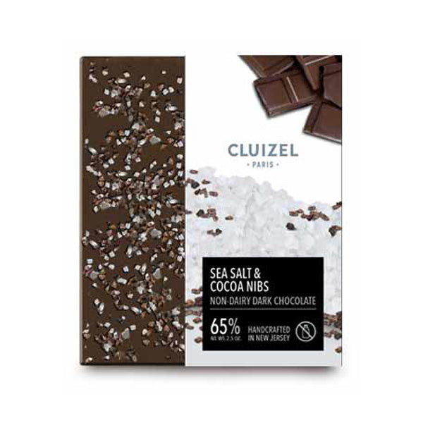 Michel Cluizel Sea Salt & Cocoa Nibs 65% Dark Chocolate Bar - 70g