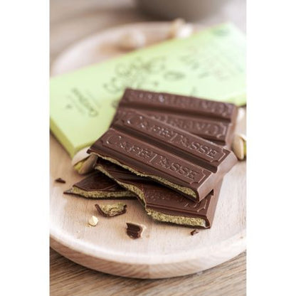Cafe-Tasse Pistachio Praline & Salt Milk Chocolate Bar - 95g