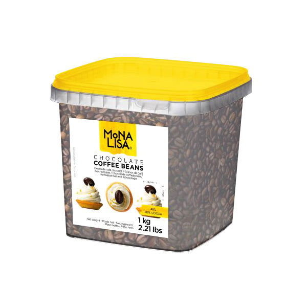 Mona Lisa Coffee Flavored 48% Dark Chocolate Beans