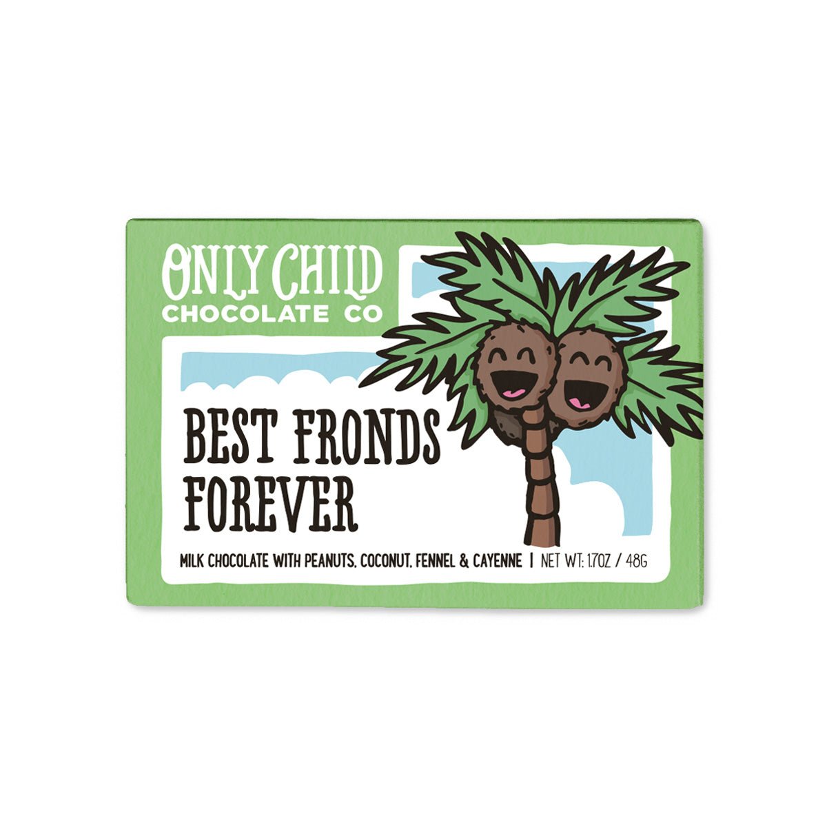 Only Child Best Fronds Forever 38% Milk Chocolate Bar - 48g