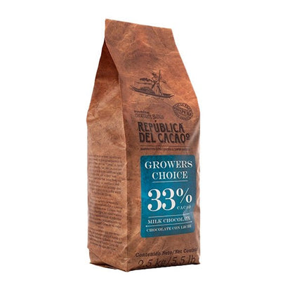 Republica del Cacao Grower's Choice 33% Single Origin Milk Chocolate Buttons