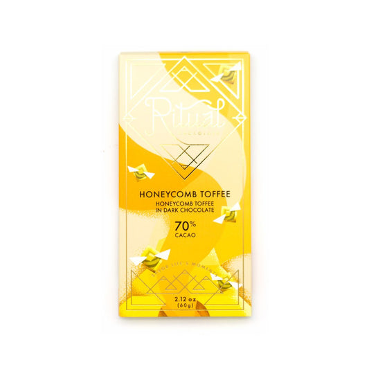 Ritual Chocolate Honeycomb Toffee 70% Dark Chocolate Bar - 60g