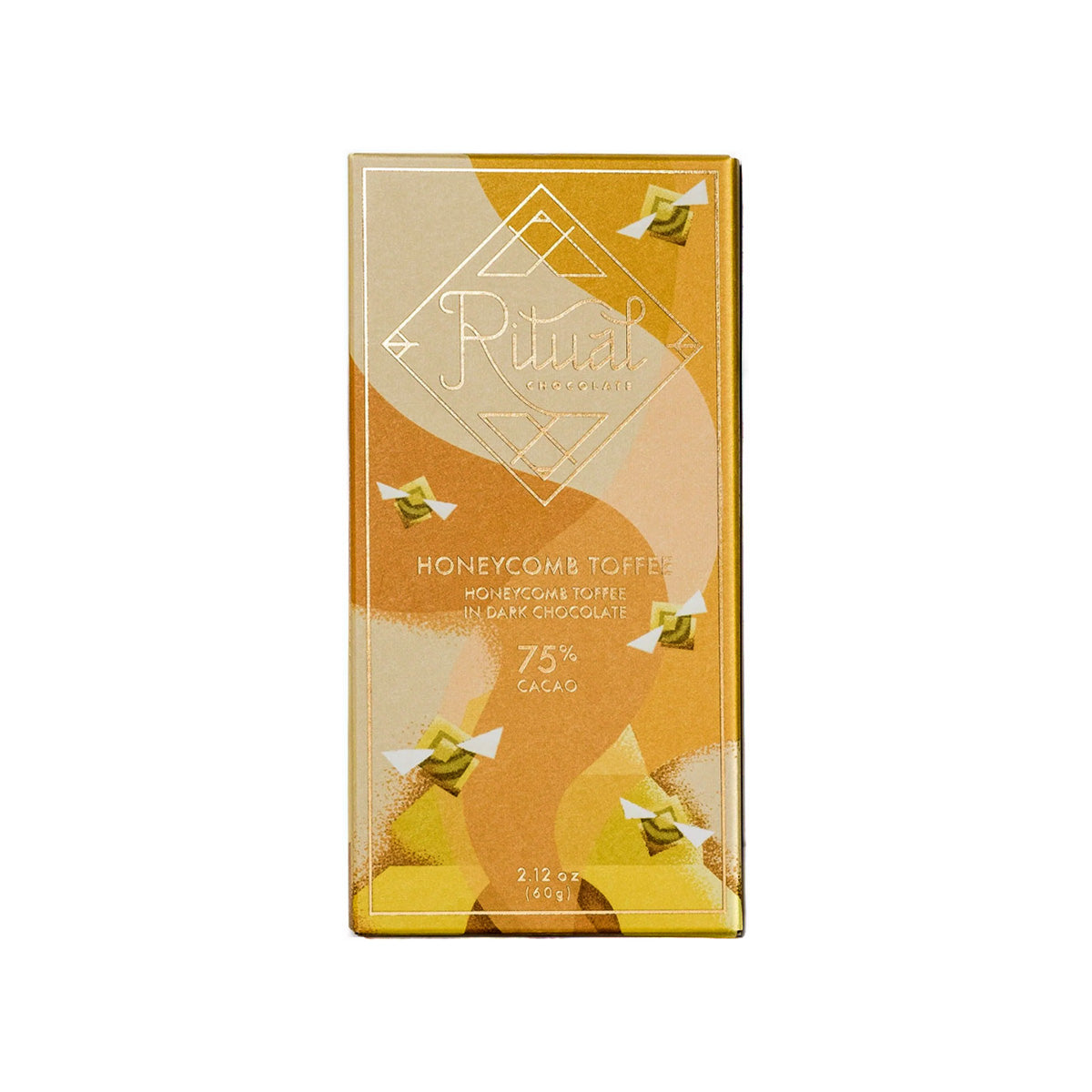 Ritual Chocolate Honeycomb Toffee 75% Dark Chocolate Bar - 60g
