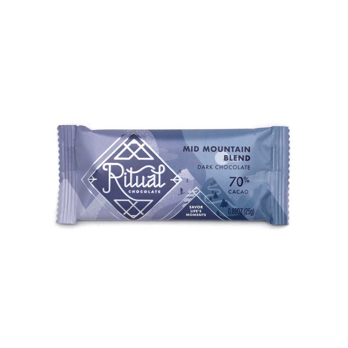Ritual Chocolate Mid Mountain Blend 70% Dark Chocolate Mini-Bar - 25g ...