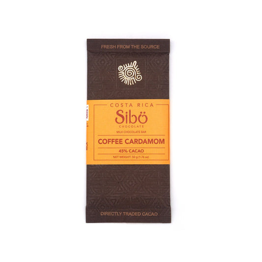 Sibu Coffee Cardamom 45% Single Origin Milk Chocolate Bar - 50g
