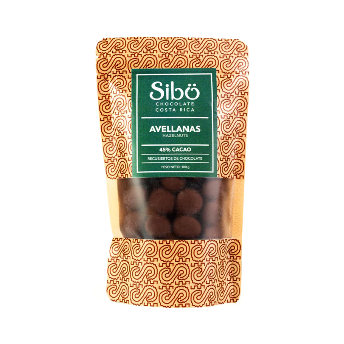 Sibo Hazelnuts Covered in 45% Dark Milk Chocolate Pouch - 100g