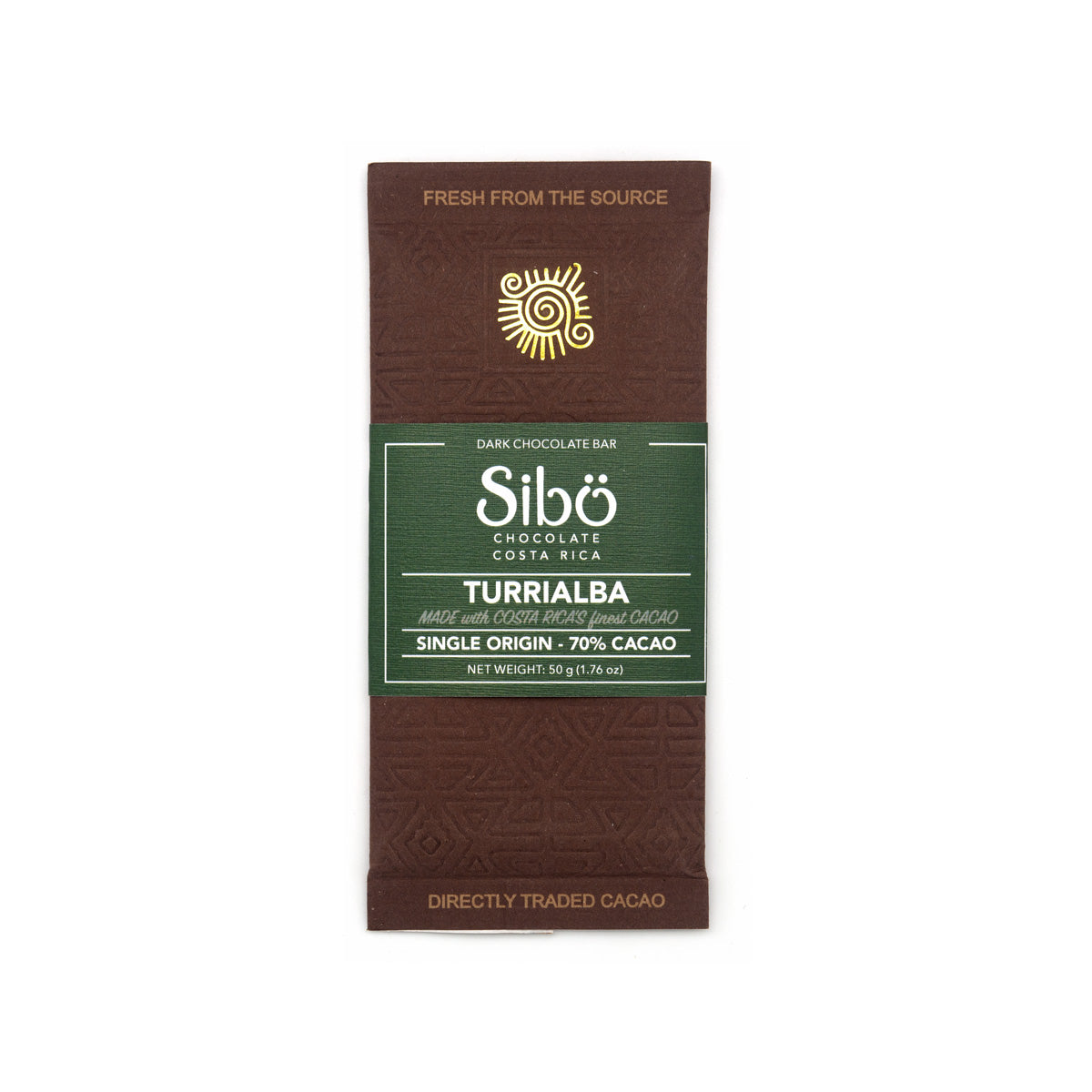 Sibo Turrialba 70% Single Origin Dark Chocolate Bar - 50g
