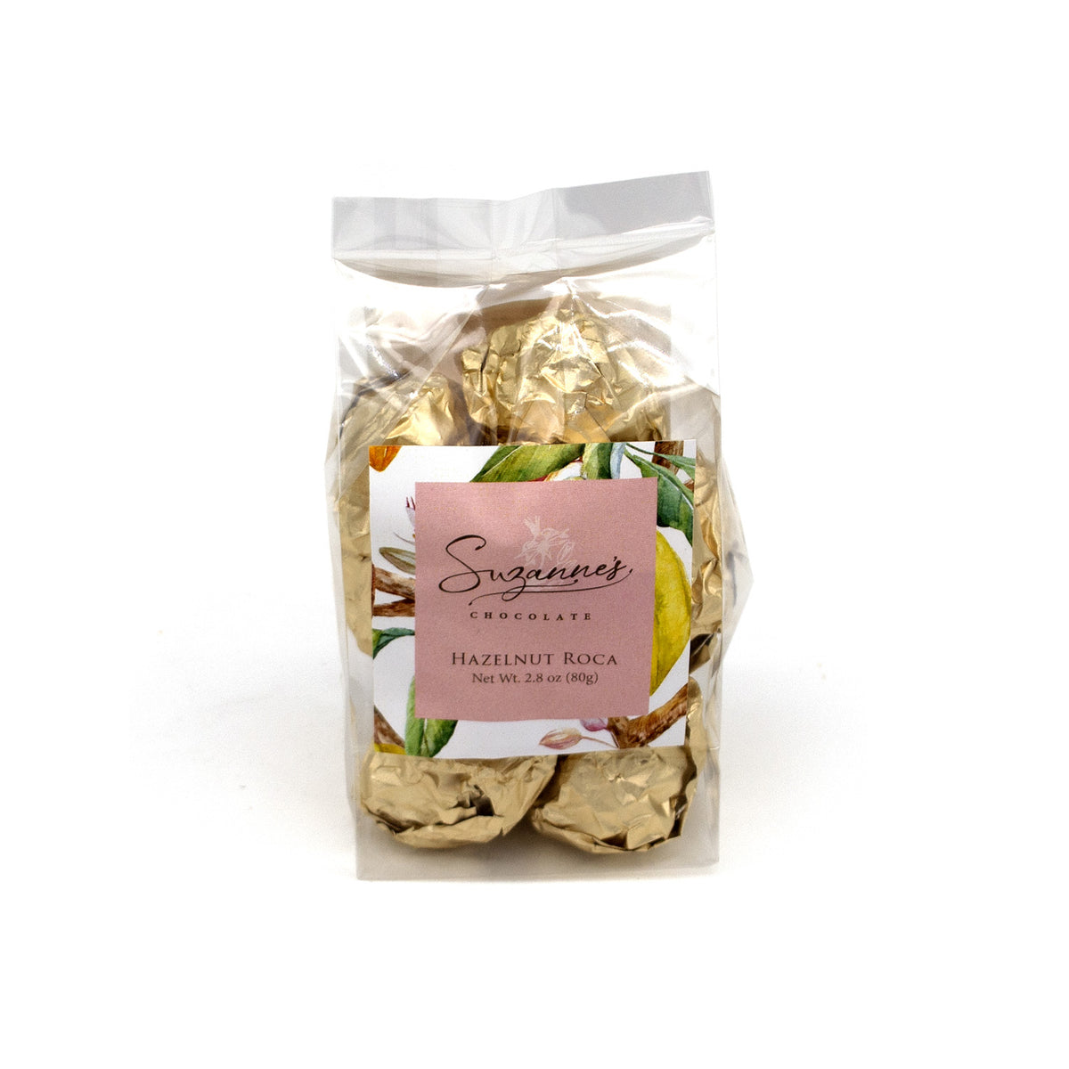 Suzanne's Chocolate Hazelnut Roca in Dark Chocolate - 8-pc - 80g