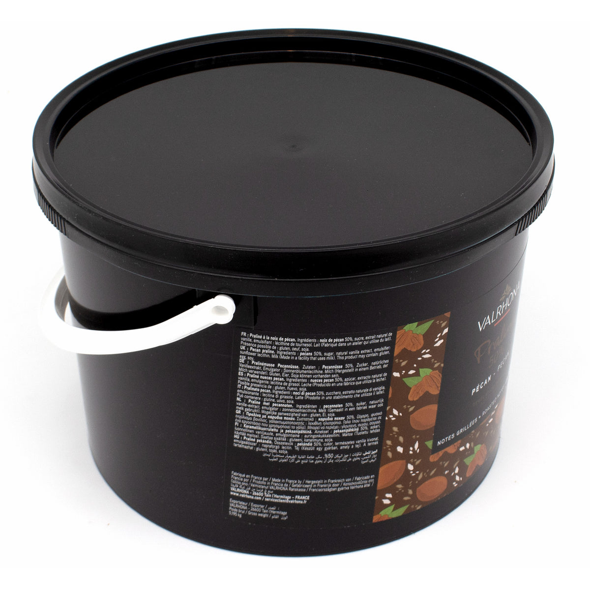 Valrhona 50% Pecan Praliné Paste Pail - 5 kg