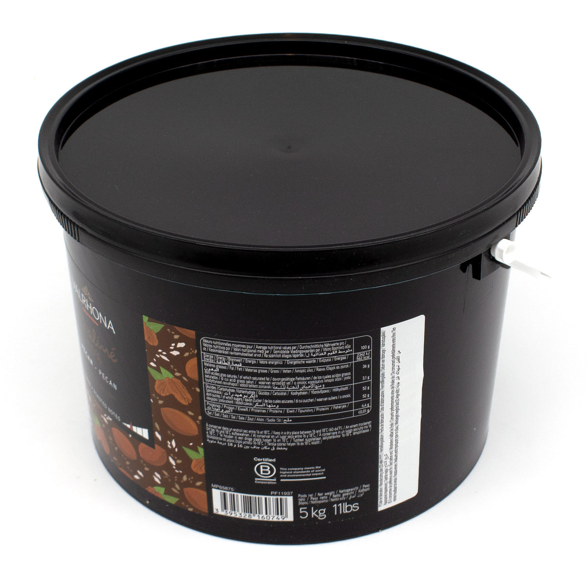 Valrhona 50% Pecan Praliné Paste Pail - 5 kg