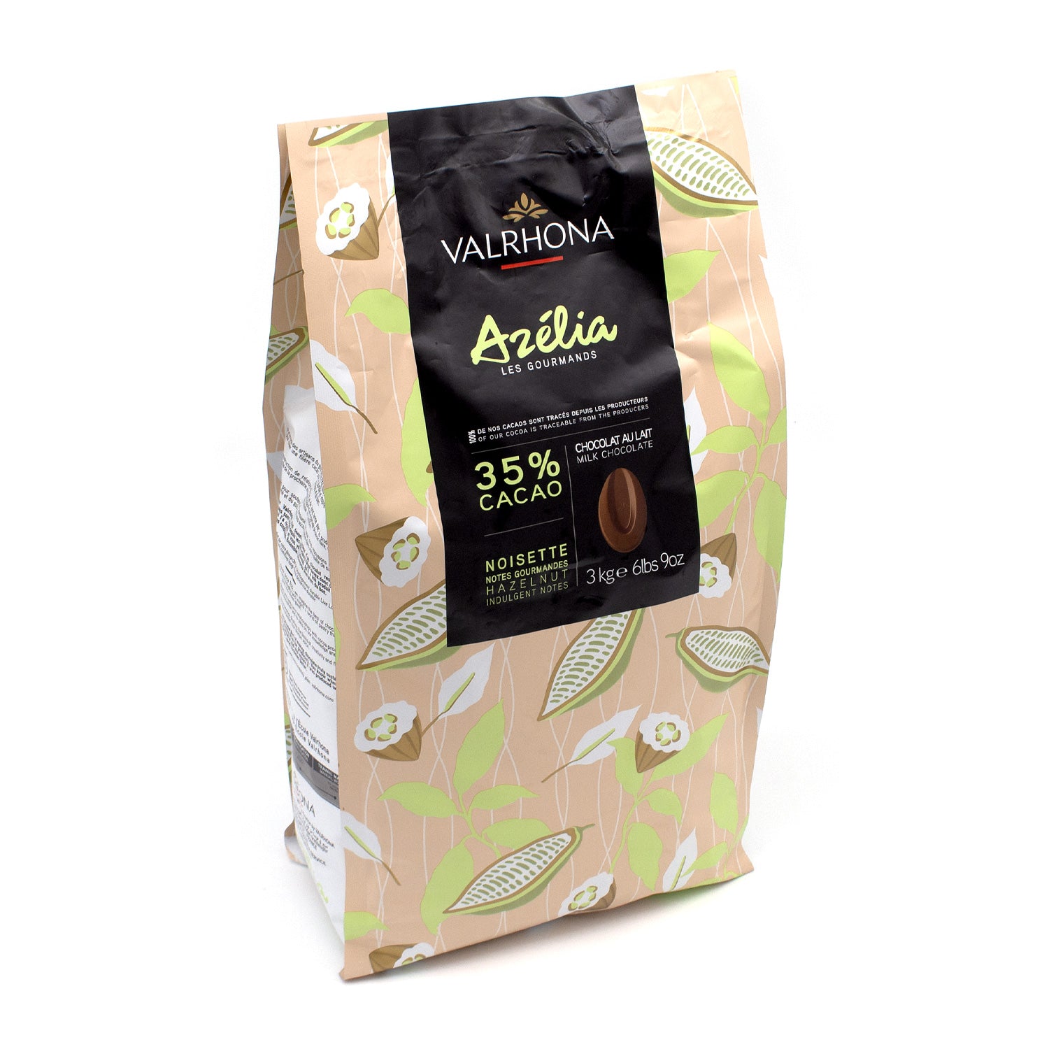 Valrhona Azélia Les Feves 35% Milk Chocolate Hazelnut Discs