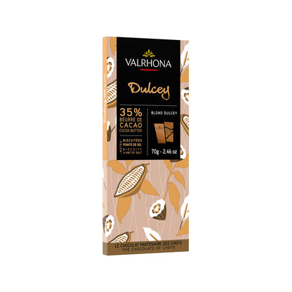 Valrhona Blond Dulcey 35% White Chocolate Bar - 70g