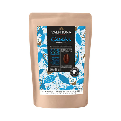 Valrhona Caraïbe Les Feves 66% Dark Chocolate Couverture Discs