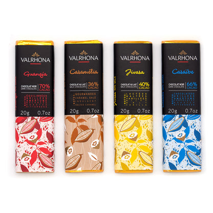 Valrhona Collection Gourmande Dark and Milk Chocolate Mini-Bars Gift Box - 8-pc - 160g