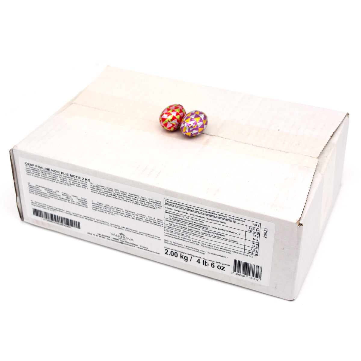 Valrhona Dark Chocolate Almond & Hazelnut Praline Wrapped Eggs