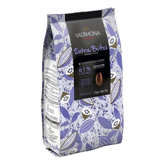Valrhona Extra Bitter Les Feves 61% Dark Chocolate Discs