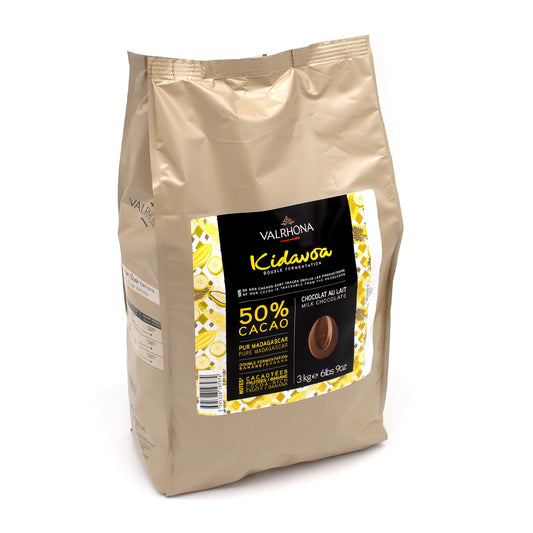 Valrhona Kidavoa Les Feves 50% Single Origin Milk Chocolate Discs