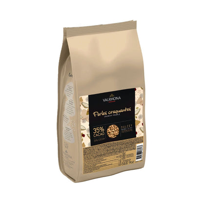 Valrhona Les Perles Croquantes Dulcey 35% White Chocolate Crisps