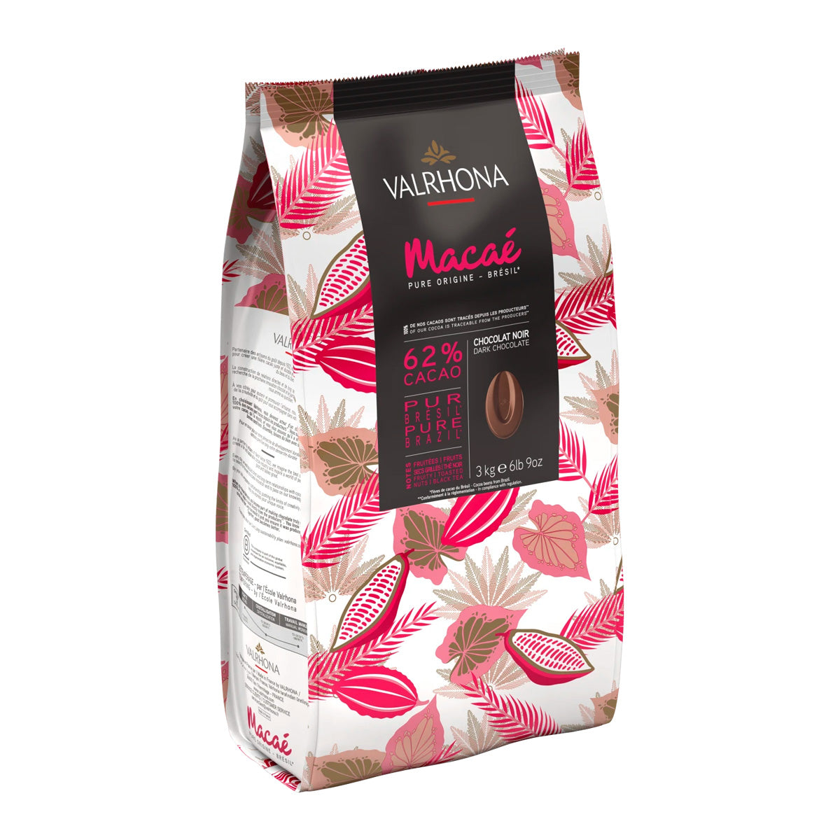 Valrhona Macae Les Feves 62% Single Origin Dark Chocolate Discs