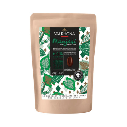 Valrhona Manjari Les Feves 64% Single Origin Dark Chocolate Discs