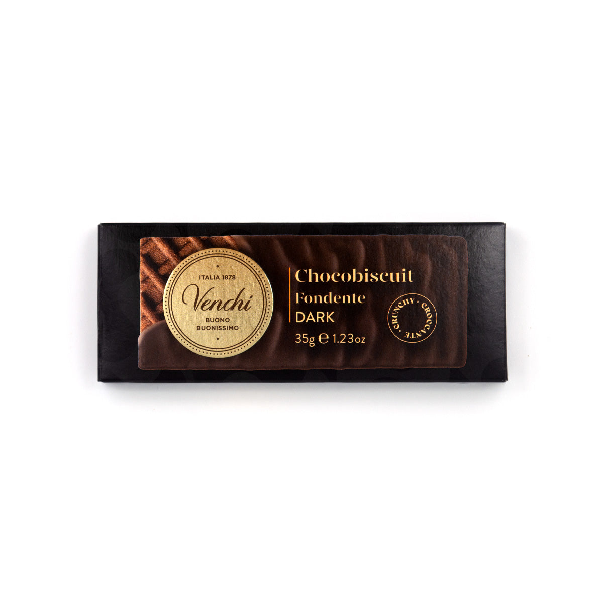 Venchi Chocobiscuit 56% Dark Chocolate & Biscuit Mini-Bar - 35g