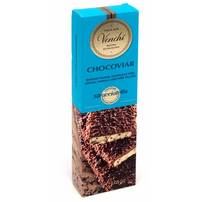 Venchi Chocoviar Stracciatella in 47% Milk Chocolate Bar - 200g