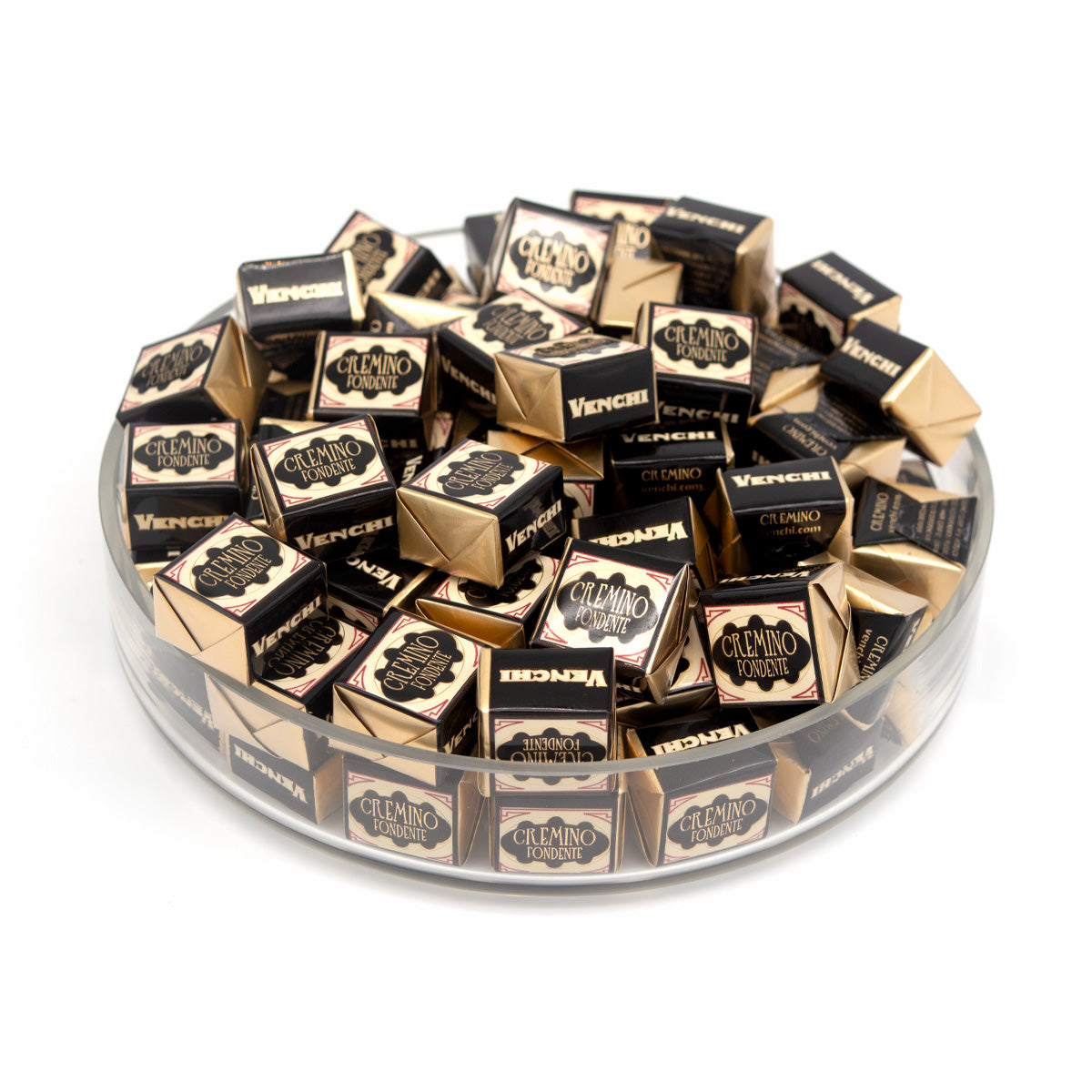 Venchi Cremino Fondente Dark Chocolate Almond & Gianduja Cubes