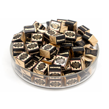Venchi Cremino Fondente Dark Chocolate Almond & Gianduja Cubes